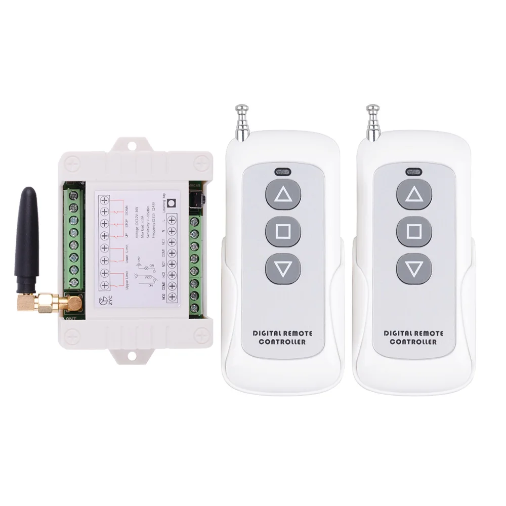 

12V 24V 36 10A Motor Remote Control Switch Motor Forwards Reverse Up Down Stop Door Tubular Motor Garage Door Projection Screen
