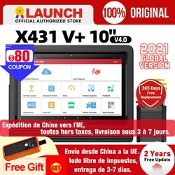 Launch – X431 V plus 10 pouces, Scanner de Diagnostic automobile, OBD2, V4.0, boîte à outils, professionnel 