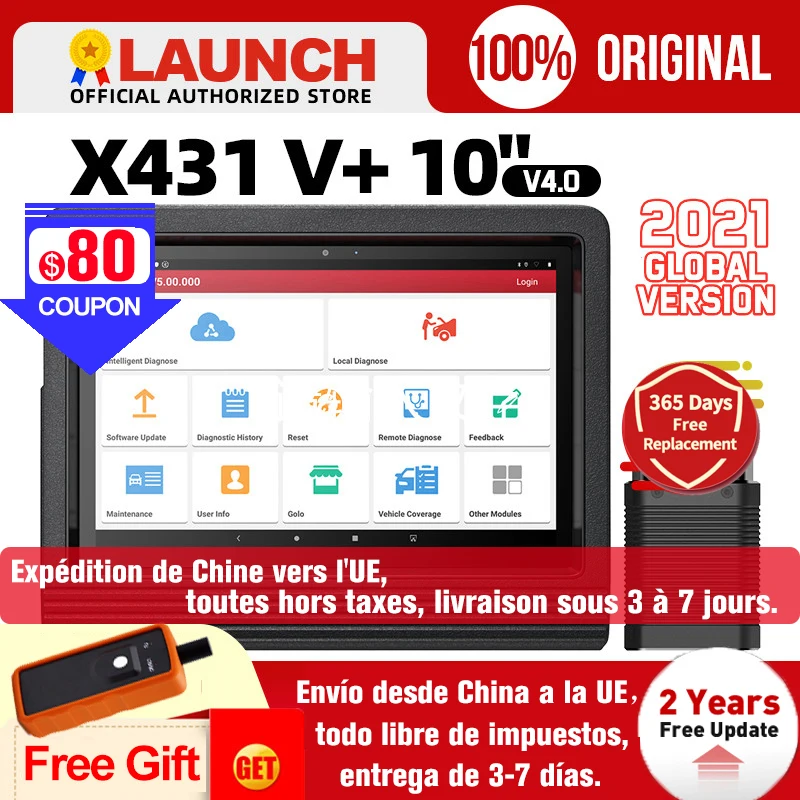 Диагностический сканер Launch X431 V plus диагностический прибор для автомобиля 10