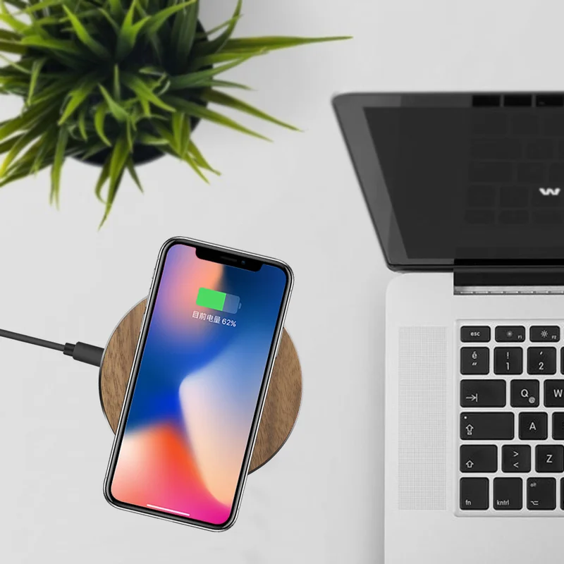 

WX-15 Wireless Charger Wood Pad Charging Mat For Samsung Galaxy Note 9 iphone wireless charger mobile phone charger charging