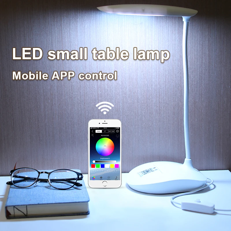 

Morden RGB LED Table Lamp Study USB Bluetooth Desk Lamps Dimmer Switch Study Lamp White Table Light For Student Children Bedroom