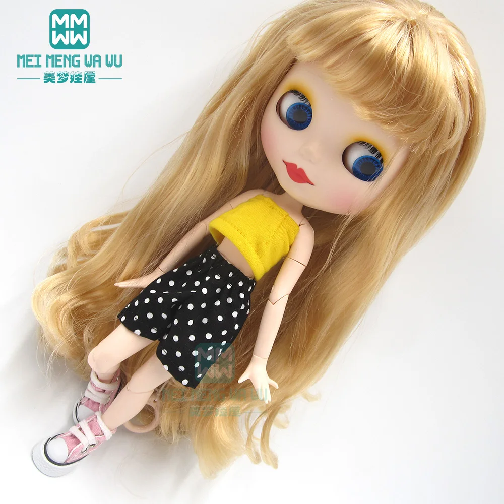 1 шт., одежда Blyth Doll, модная свободная футболка, рваные джинсы для Blyth Azone OB23 OB241/6, аксессуары для кукол