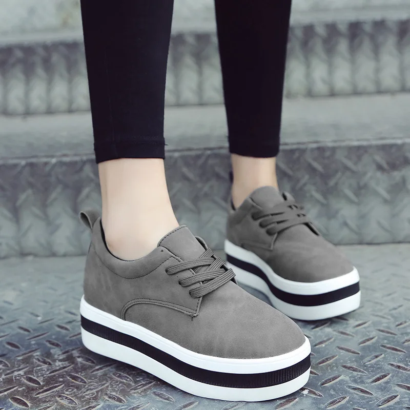 Platform shoes women's spring 2020 new wild increase casual students popular single shoes zapatillas nike mujer