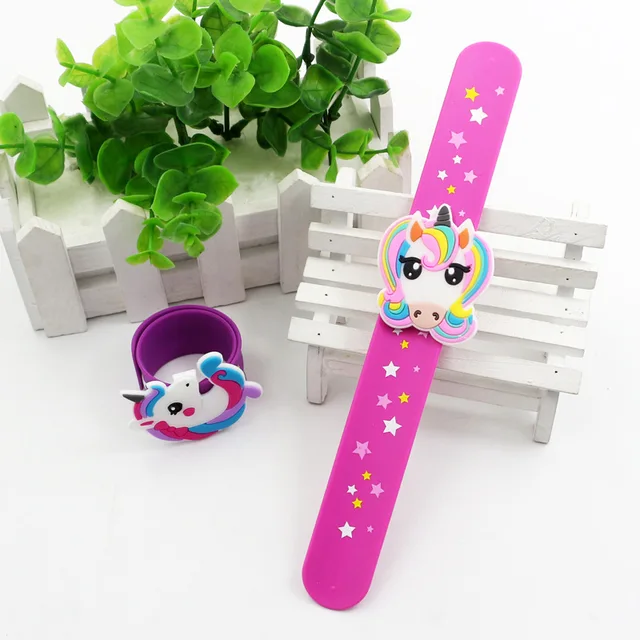 New Unicorn Party Rubber Bangle Bracelet Unicornio Birthday Party Decorations Kids Gifts Baby Shower Boy Girl Event Party Favors rose new