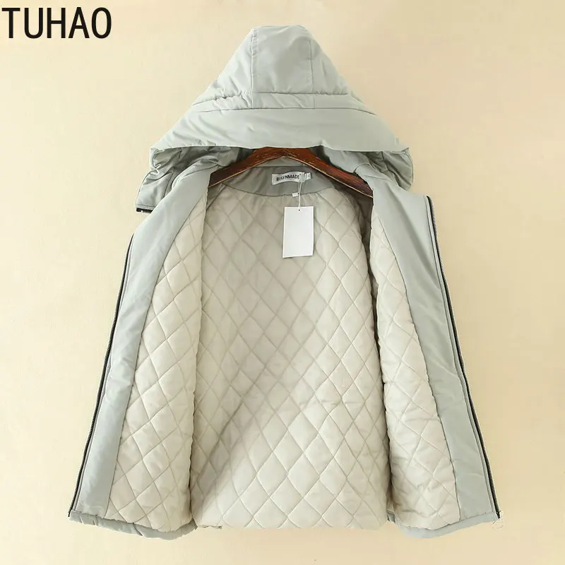 TUHAO размера плюс 5XL 4XL 3XL куртки с капюшоном парки зимняя куртка для женщин теплое плотное зимнее пальто женская одежда LZ83