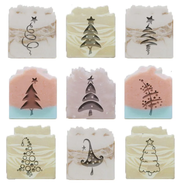 Рождественская елка ручной работы мыло штамп Chapter seal mold mini diy натуральные узоры 3-5 см