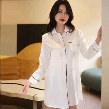 

Traje para casa de dos piezas de verano para mujer, para primavera y verano, pantalones finos de algodón de manga larga de visco