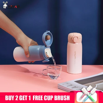 

YIHAO Double Wall Stainless Steel Vacuum Flasks 380ml Thermos Cup for girls Mug Gifts thermos Coffee Tea Milk Thermos Bottle