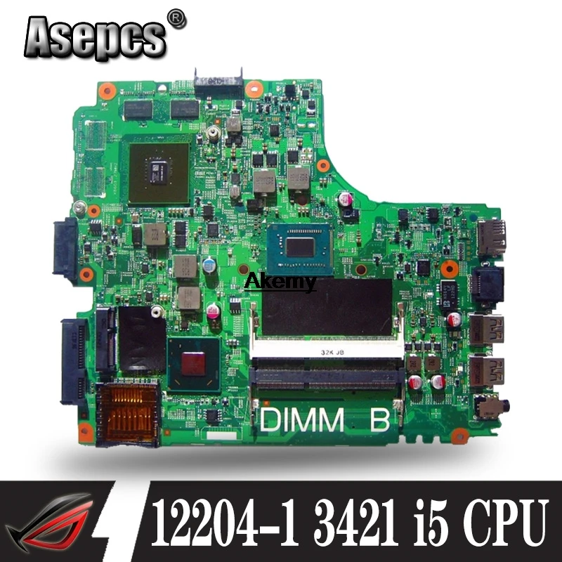 

12204-1 For dell INSPIRON 3421 laptop motherboard 12204-1 dell motherboard i5 CPU orginal Teste motherboard