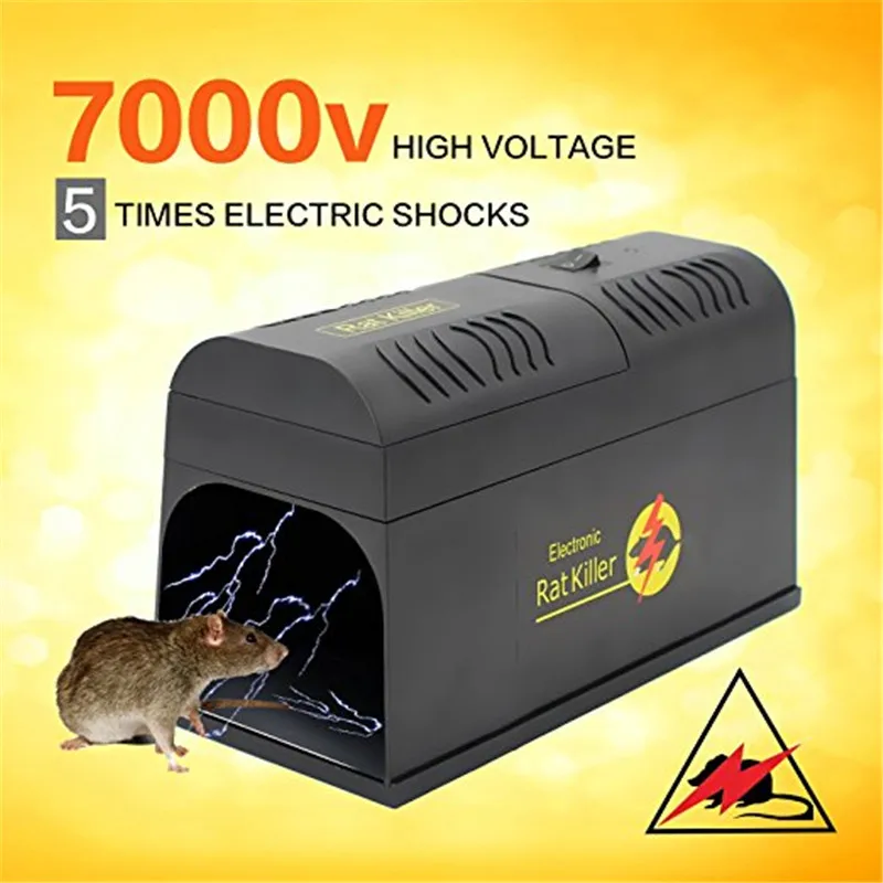 Electric Mouse And Rat Trap 7000 V Trampa Electronica Para Matar Ratones Ratas 