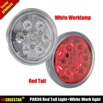 

LED Tail Lights Par36 18W Round Led Work Lights Flood Beam with Red light For Construction Industrial GE4505,GE4313,GE4591 x1pc