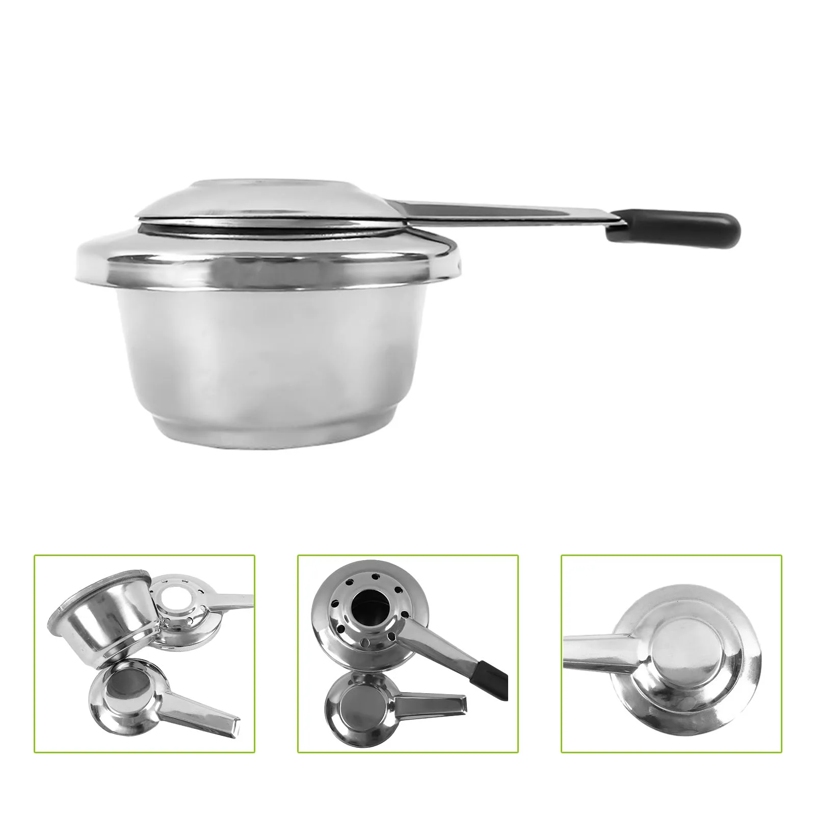 Portable Stainless Steel Fondue Burner with Anti Scald Handle Safety  Cover,Alcohol Stove Burner, Fondue Fuel Hot Pot Stove for Home Camping  Picnic