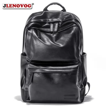 

Luxury Brand Fashion Mens Black PU Leather Backpack Designer Large Laptop Bags 2020 High Quality Casual Travel Backpacks for Men
