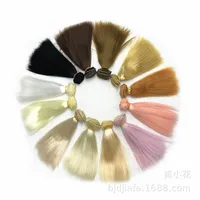1 pièce 15cm 20cm 25cm Mohair comme perruque de cheveux raides pour BJD/SD bébé lait soie douce 1