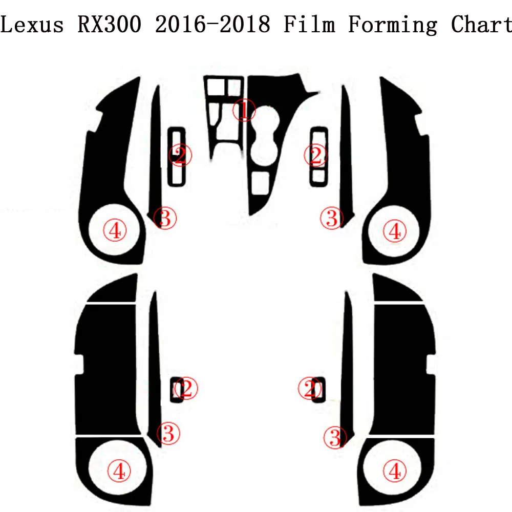 Для Lexus RX300- внутренняя Центральная панель управления дверная ручка 3D/5D наклейки из углеродного волокна наклейки аксессуары для стайлинга автомобилей