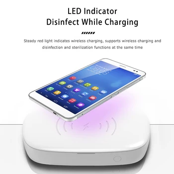 

UV Phone Sterilizer Box for Mask Phones Salon Nail Metal Tool Disinfection Cabinet with Wireless charging Esterilizador UV Lamp