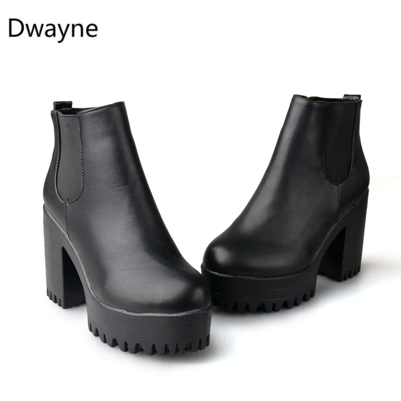 Женские ботинки на платформе Dwayne высокие сапоги из искусственной кожи