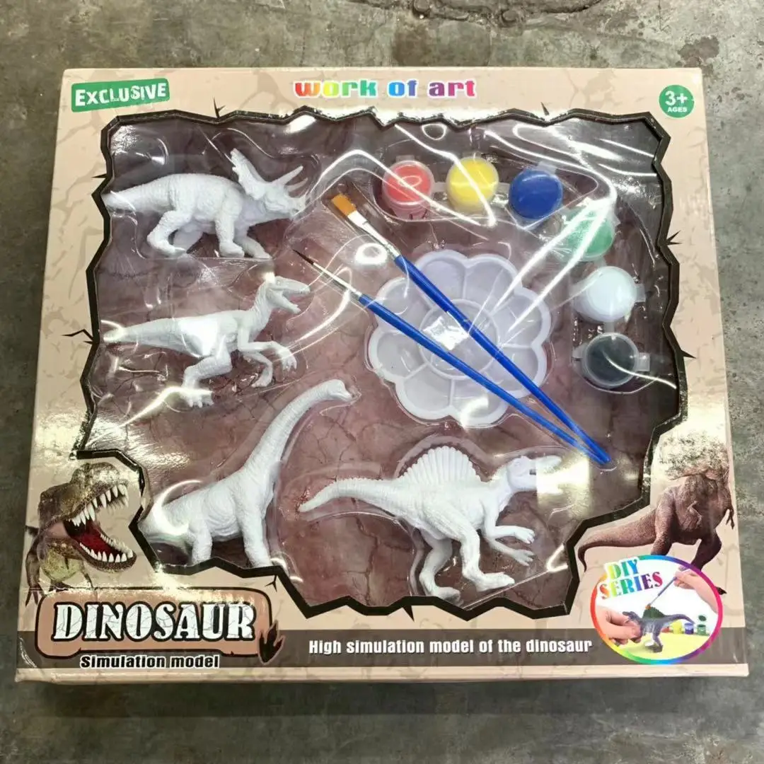 Обучающая игрушка 3D Динозавр граффити Юрского периода DIY цветной рисунок раскраска винил Оверлорд Дракон загружен подарочная коробка