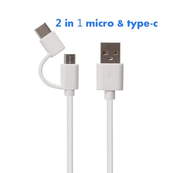 

2 In 1 Micro Usb Cable Usb Type C for Samsung Xiaomi Nokia Huawei LG Redmi Fast Charging Type-c Charger for Android Phone usb-c