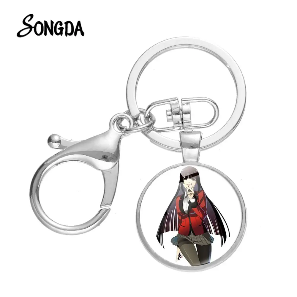 Короткая футболка с героями из японского аниме Kakegurui Jabami Yumeko кулон брелок круглый