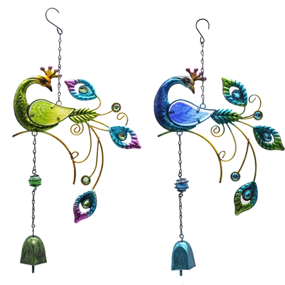 

Garden Beauty Peacock Design Wind Chimes Yard Home Decor Large Hanging Pendant Outdoor Ornament