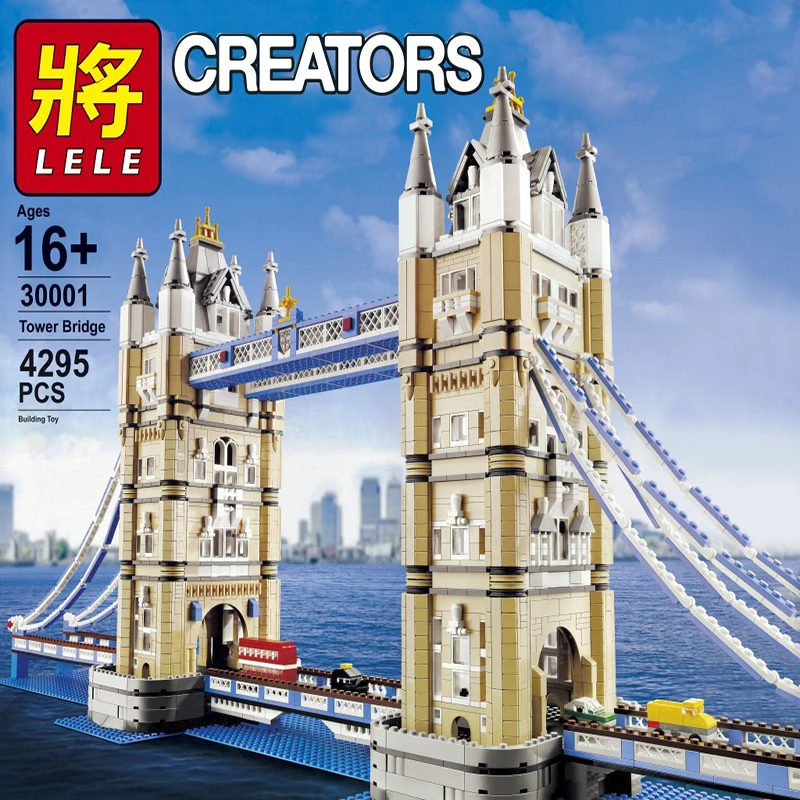 

City Series Creator London Bridge Expert Tower Figure Building Blocks Bricks Compatible legoingLYs 10214 Toys for Children Gifts