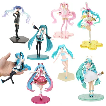 

Anime Pink VOCALOID Hatsune Miku Action Figures Pink Sakura Miku GHOST Ver PVC Model Toys Miku Speelgoed Girls PVC Figure