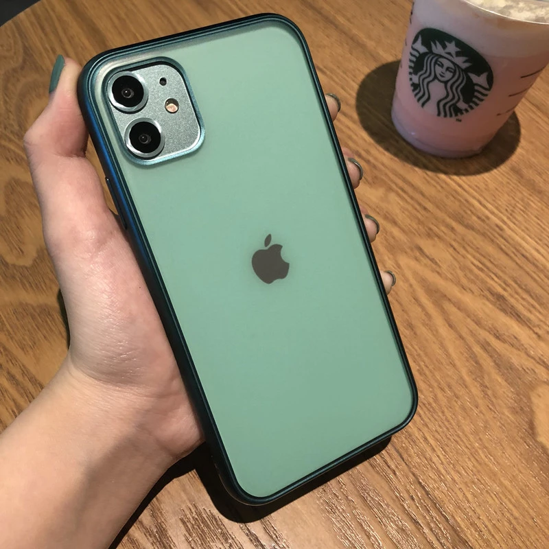 Зеленый Для iphone11 ручная оболочка Матирующая прозрачная для Apple 11promax гальванизированная Xsmax мягкая оболочка ультратонкая Xr/x Для Huawei P20/P30/por - Цвет: Зеленый