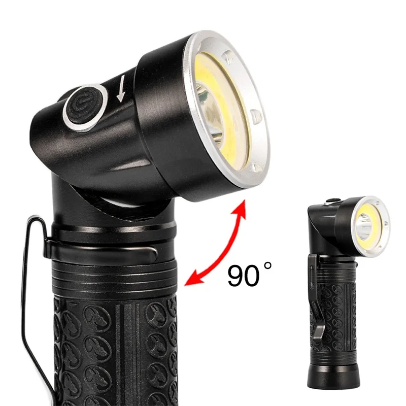 Hunting Camping Search Lantern Lamp Powerful LED Flashlight 18650 T6 COB 6000LM 90 Degree Fold Multifunction