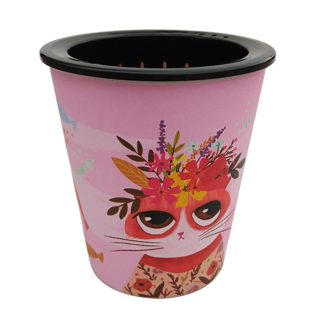 Cartoon Self-watering Planter Simple Style Plant Flower Pot Herbs Box Plastic Planter Garden Home Desk Decor