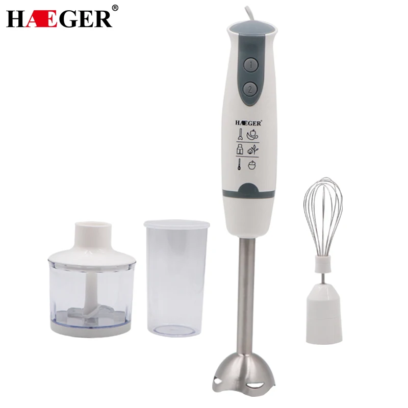 

4-in-1 Stainless Steel 800W Immersion Hand Stick Blender Mixer Vegetable Meat Grinder Chopper Whisk Smoothie Cup