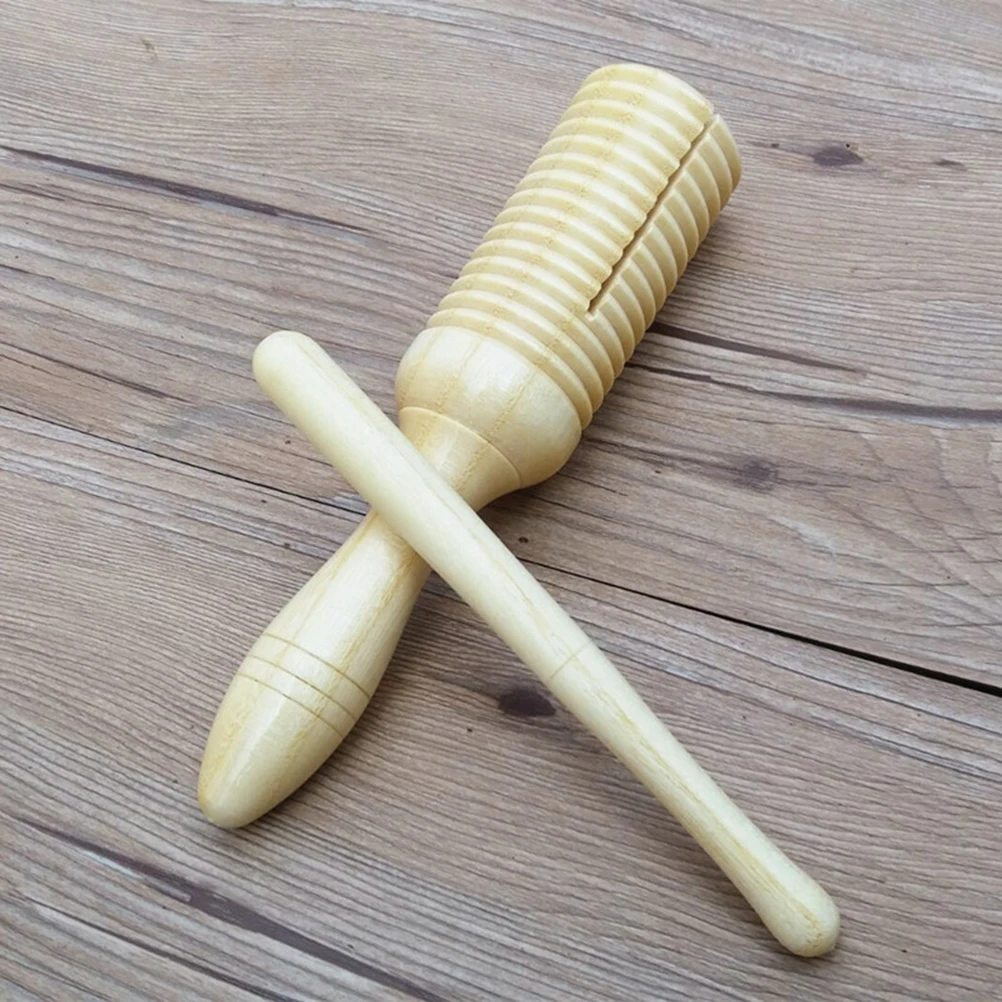 Wooden Music Instrument Set For Children Kid Toys Sound Tube Small Single-Threaded Ring Drum Musical | Игрушки и хобби