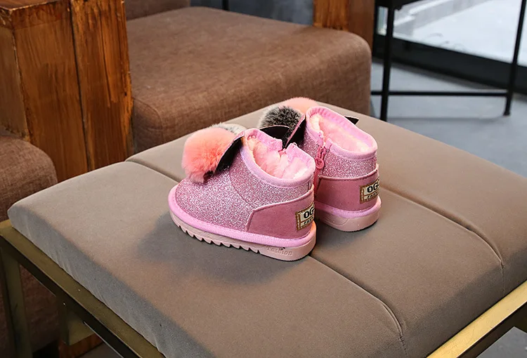 Зимняя детская хлопковая обувь для детей 1-2-3 лет, детская обувь для малышей, Детская Нескользящая хлопковая обувь с мягкой подошвой