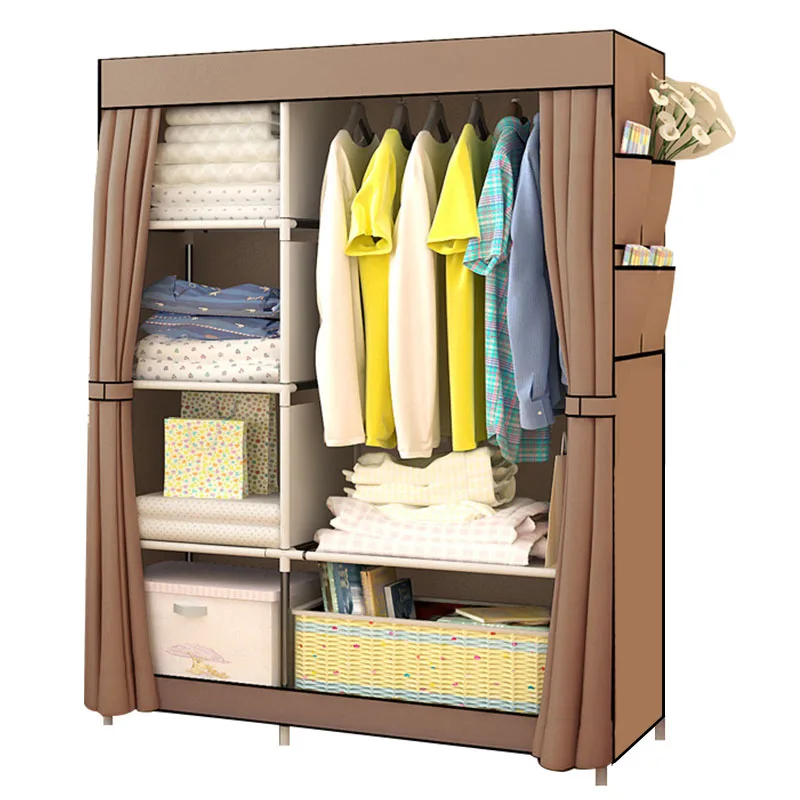 Многоцелевой нетканый Тканевый шкаф для спальни, складной портативный шкаф для хранения одежды, пылезащитный Тканевый шкаф, домашняя мебель