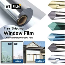 Splitter Privatsphäre Eine Möglichkeit Spiegel Fenster Aufkleber Film Reflektierende Solar Farbton für Home Glas Fenster Wärme Steuerung Vinyl Film