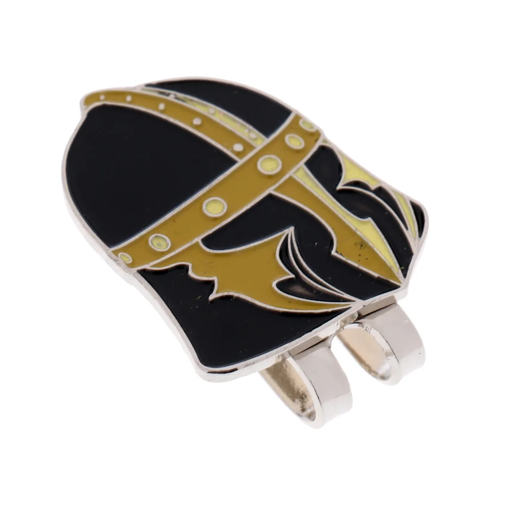 Vintage Helmet Alloy Golf Ball Marker with Magnetic Hat Clip Golf Accessory