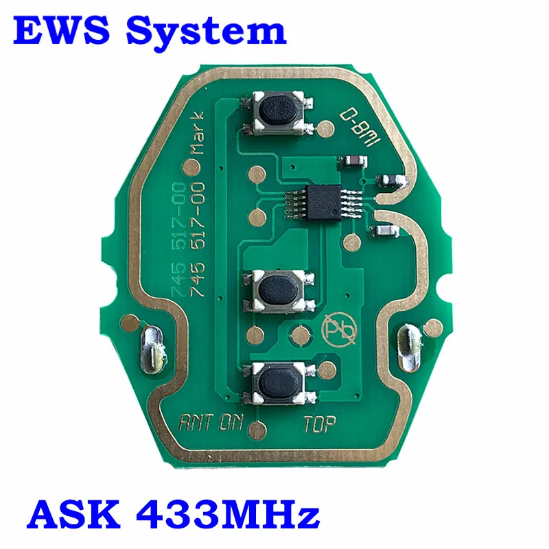 Замена дистанционного ключа печатной платы ASK 315 МГц 433 МГц для BMW системы раннего предупреждения 1995-2005 FCC ID: LX8 FZV