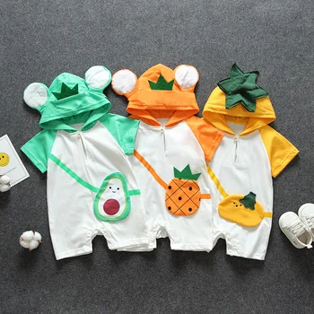 

0-12M Girls Rompers Infant Baby Boy Summer Clothes Printed Infant Jumpsuits Toddler Outfits Newborn Romper Baby Boys Clothes