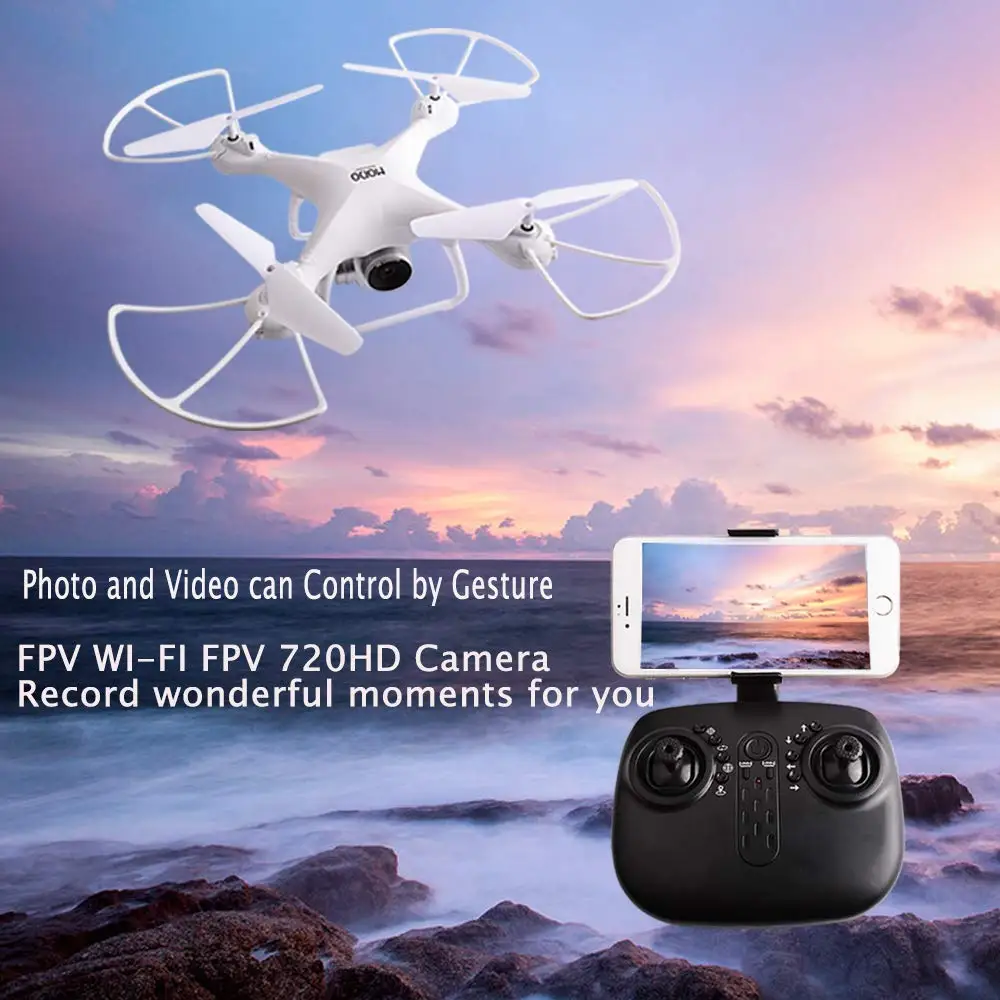 

Pokich RC Drone Toys with Camera 720P HD Quadcopter with Adjustable Wide-Angle Photograph Headless Mode 2.4Ghz 4 Ch 6 Axis White