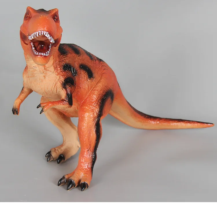 Детская модель большого размера мягкая Silcone T-Rex модель игрушки Винил звук делая T-Rex мальчик подарок оптом