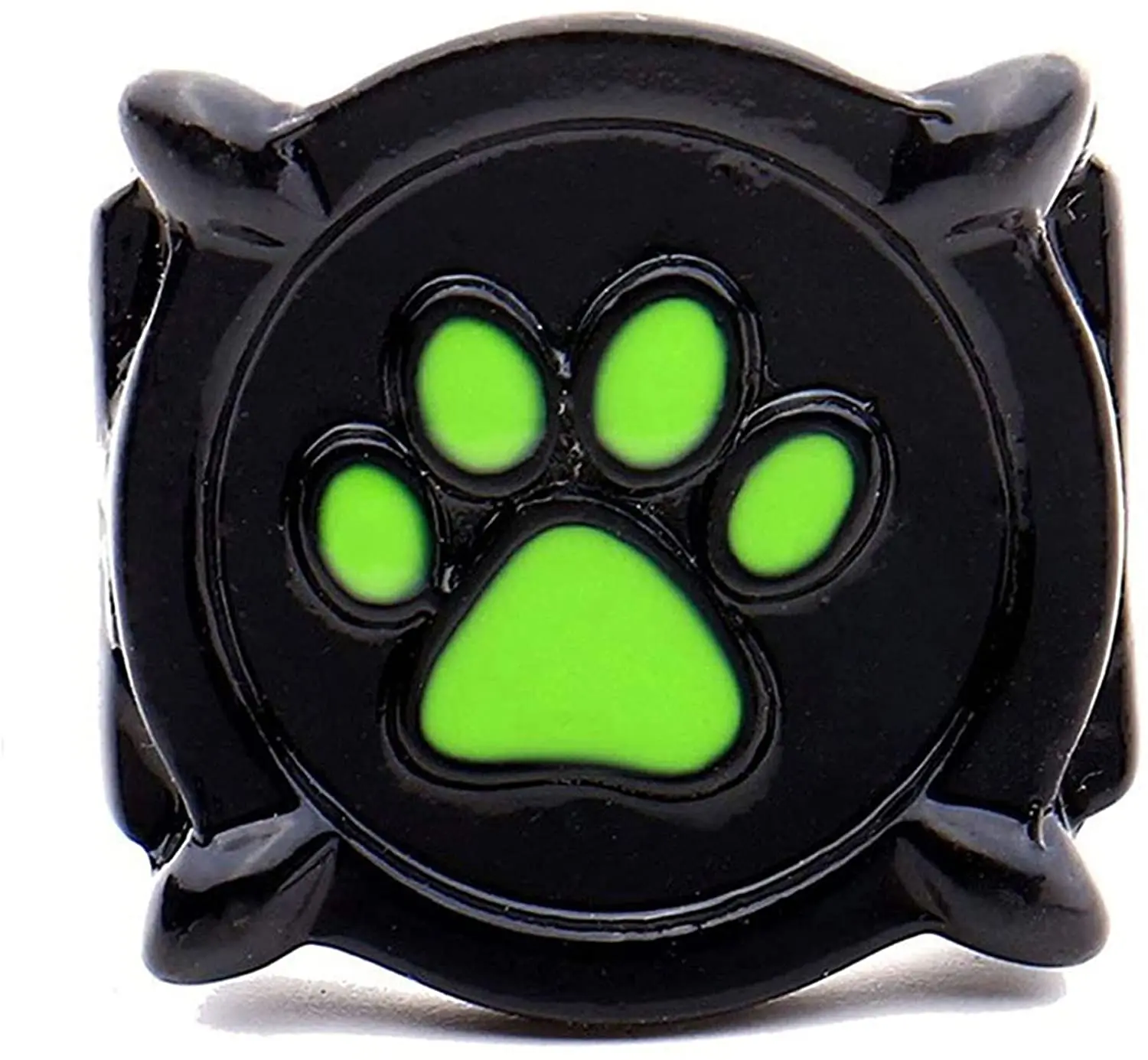 С милым рисунком кота с героями мультфильмов Noir зеленый Pawprint кольцо модные