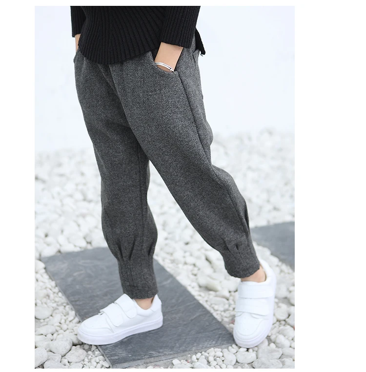 Girl Harem Pants kids Spring Autumn clothes children trousers for Baby Boys Pants solid 1000~150 grey black