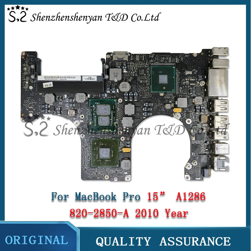 테스티드 마더보드, 맥북 프로용 15.4 인치 로직 보드, 2010 i5 2.4/2.53GHz i7 2.66/2.8GHz 661-5566 EMC 2353 820-2850-A/B, A1286