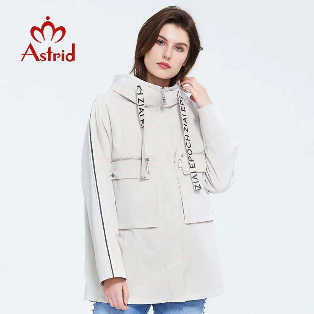 Astrid 2020 новый весенний модный короткий Тренч с капюшоном Высококачественная женская верхняя одежда