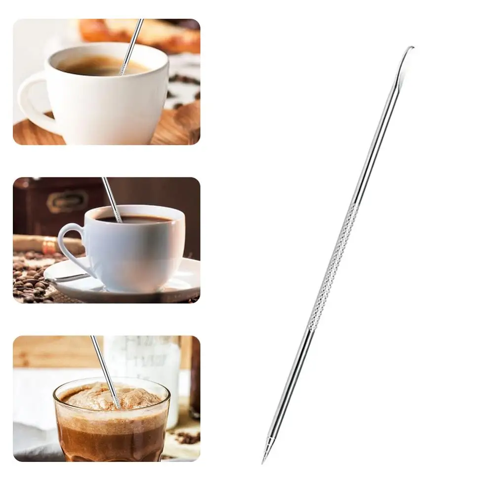 

Stainless Steel Coffee Pull Pin Cappuccino Latte Espresso Coffee Decorating Art Pen Coffee Mixer Tool