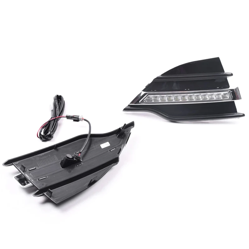Автомобильный светодиодный DRL Дневной ходовой светильник для Ford Kuga 2013- противотуманная фара рамка противотуманный светильник