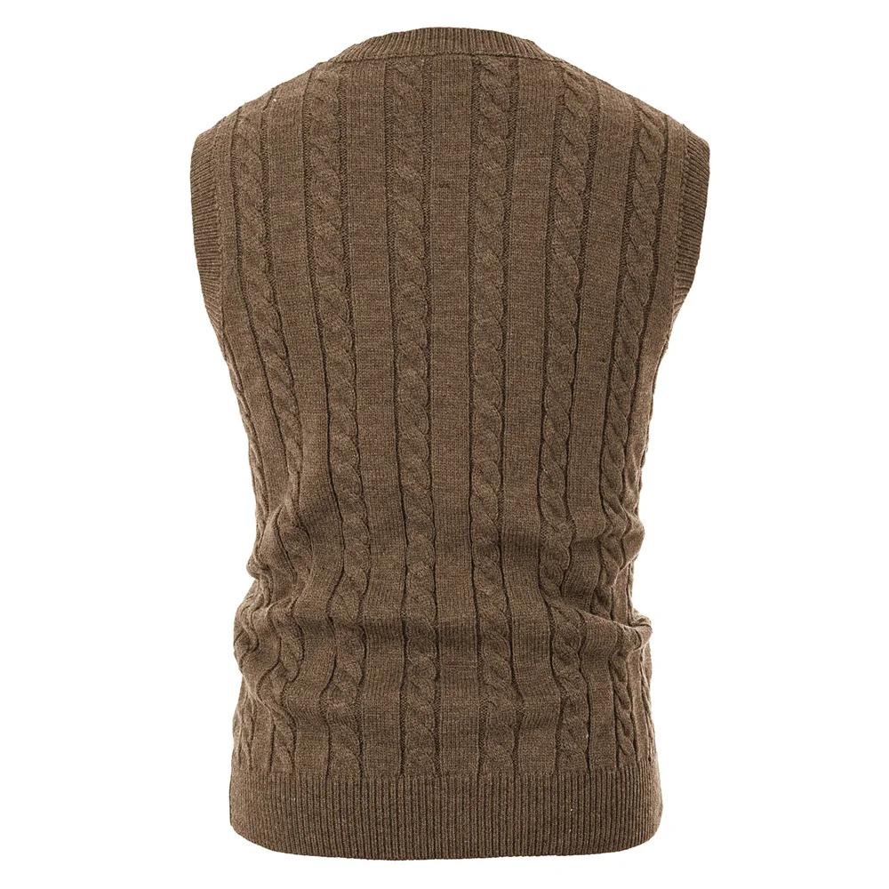Men suit vest fashion fashion Sleeveless Plaid Checks Mens V-Neck Sweaters vest Loose Solid Button Fit Knitting Casual Clothing