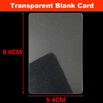 

100Pcs 86*54mm Transparent Blank Clear PVC ID Cards Plastic Round Corner Business Card Calling Waterproof Cards Custom