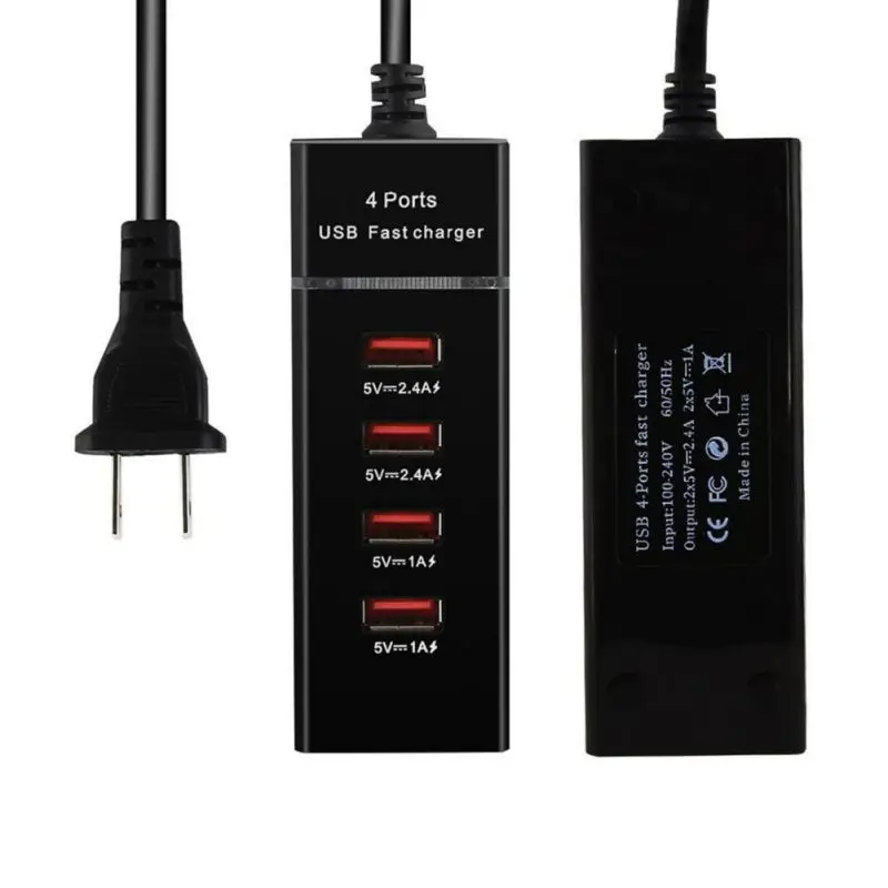 KZ1529US US version Вилка удобная 4 порта многофункциональная быстрозарядная станция адаптер питания для телефона для путешествий USB настенное зарядное устройство - Тип штекера: KZ1529US US version