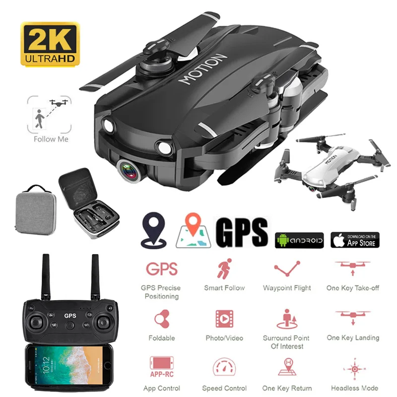 Дроны с камерой HD 5G WiFi Регулируемая 2K камера селфи FPV Квадрокоптер RC низкая мощность возврат Безголовый режим камера Дрон GPS